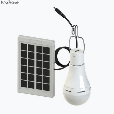 Lampă portabilă cu energie de 7W/9W Bec solar Lampă de grădină în aer liber Telecomanda cu energie solară Lumină de exterior Lumină cu panou solar