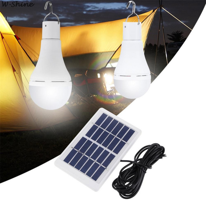 Lampă portabilă cu energie de 7W/9W Bec solar Lampă de grădină în aer liber Telecomanda cu energie solară Lumină de exterior Lumină cu panou solar