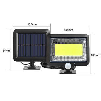 COB LED ηλιακός φωτισμός εξωτερικού χώρου Αδιάβροχο αισθητήρα κίνησης PIR φωτιστικό τοίχου Φωτιστικό ασφαλείας δρόμου Διακόσμηση κήπου