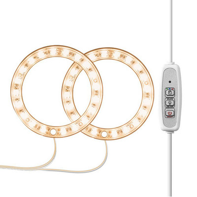 LED Grow Light Viso spektro augalų augimo lemputė USB 5V Reguliuojamo aukščio reguliuojama pritemdoma auginimo lempa su laikmačiu kambariniams augalams Žolė
