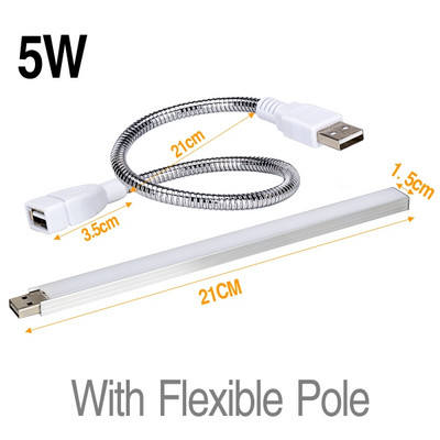 DC 5V USB LED pentru plante de acasă cu spectru complet 3W/5W Omnidirecțional pliabil pentru flori în ghivece Iluminare pentru creșterea plantelor