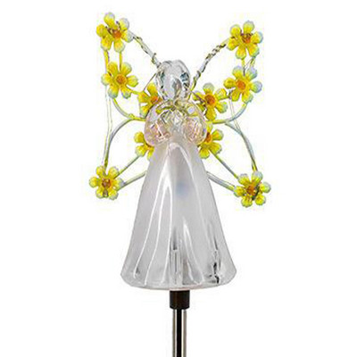 Lumină solară cu LED-uri înger, în aer liber, impermeabilă, pentru curtea, pentru decorarea gazonului. Lumină pentru grădină