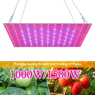 1000W 1500W täisspektriga LED fütolamp seemikute lilledele kasvuhoonetaimedele 81 169 ledi punase sinise paneeliga LED kasvuvalgusti