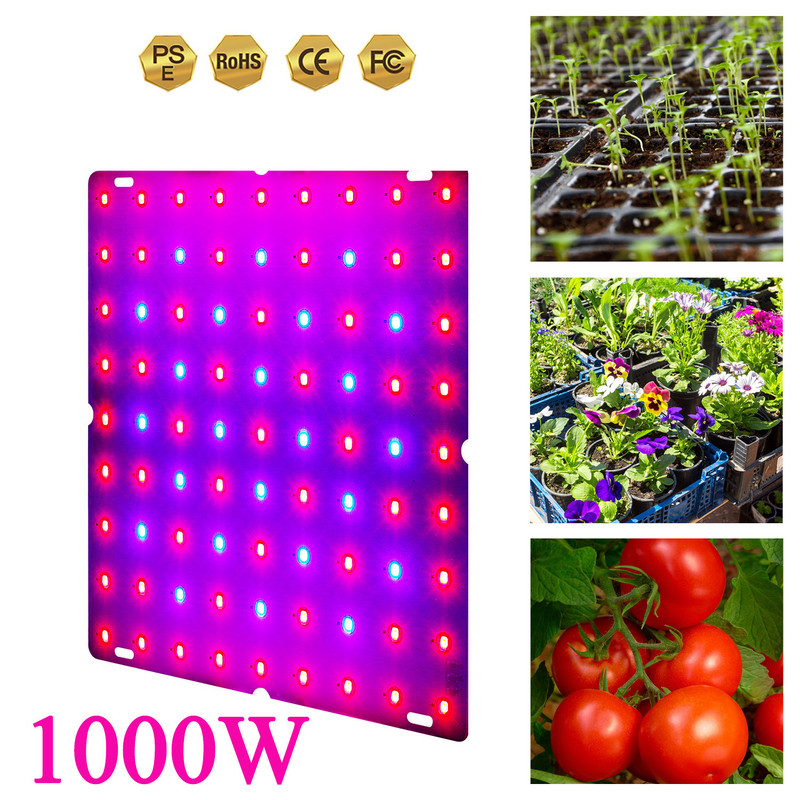 1000W 1500W täisspektriga LED fütolamp seemikute lilledele kasvuhoonetaimedele 81 169 ledi punase sinise paneeliga LED kasvuvalgusti