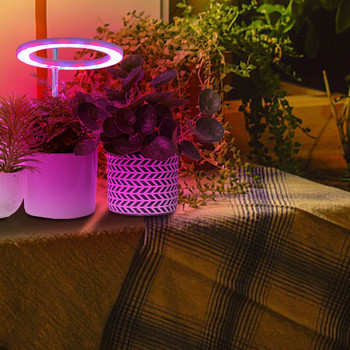 Малка лампа за отглеждане Led Мини настолна лампа за отглеждане Светлини за отглеждане на стайни растения LED пръстеновидни глави отглеждане на лампа за оранжерийна хидропоника