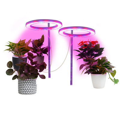 Malé pestovateľské svetlo LED mini stolová pestovateľská lampa pestovateľské svetlá pre izbové rastliny LED kruhové hlavy pestovateľská lampa pre skleníkové hydroponické pestovanie
