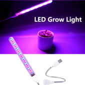 LED Grow Light Elastīga USB pilna spektra augu sarkana lampa zila Phyto 5V iekštelpām ziediem stādu siltumnīcu audzēšanas lampas