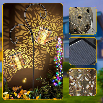 Слънчева лейка със светлини за струни Градинска декорация Светлини за лейка LED лейка Лампа за декорация на тревни площи на открито