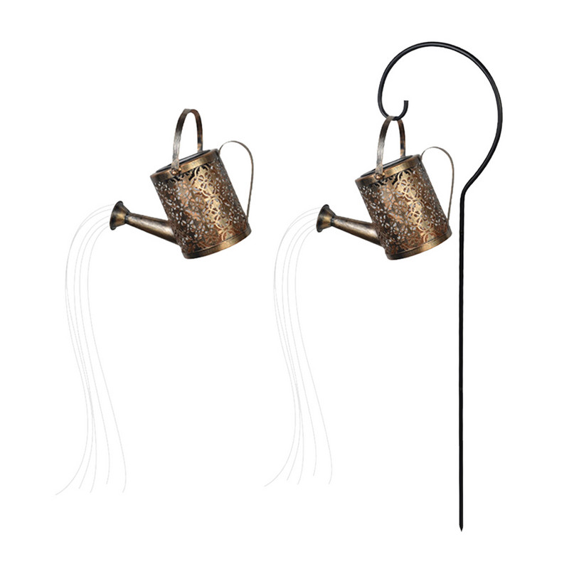 Saulės laistymo lemputė su lempučių stygomis Sodo puošmena Laistytuvų lemputės LED laistytuvai lauko vakarėlio vejos dekoro lempa