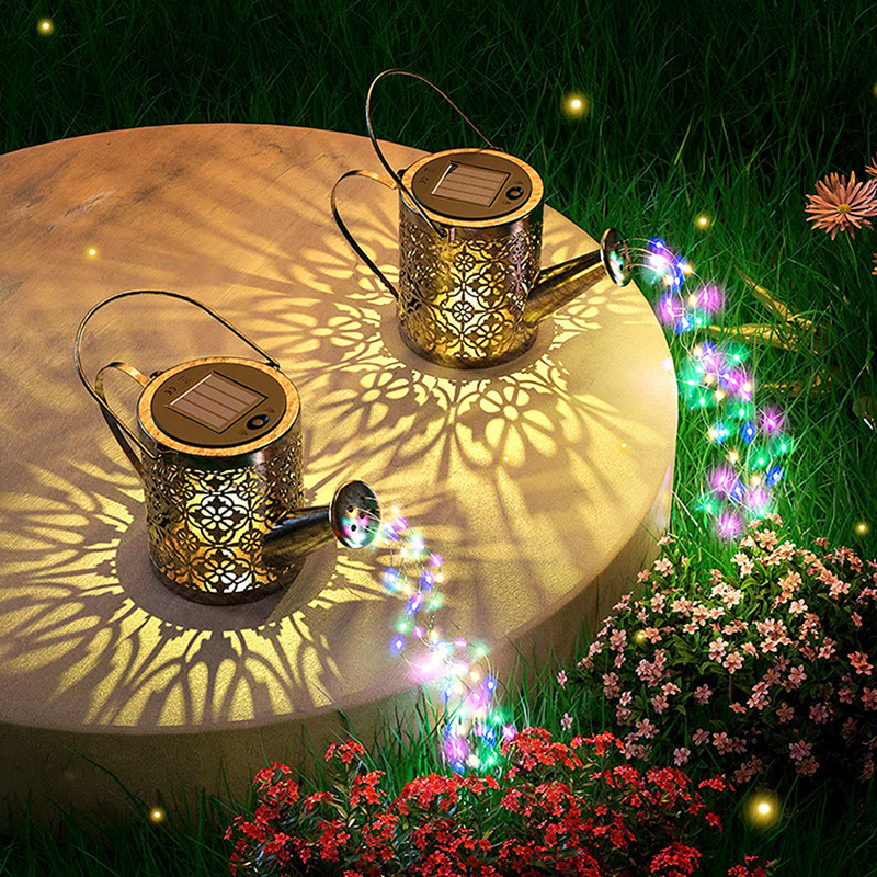 Saulės laistymo lemputė su lempučių stygomis Sodo puošmena Laistytuvų lemputės LED laistytuvai lauko vakarėlio vejos dekoro lempa