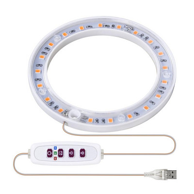 Angel Ring Plant Grow Light 5V USB fitolampa augiem Led pilna spektra lampa iekštelpu puķēm siltumnīcas stādiem mājas zieds