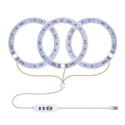 Angel Ring Plant Grow Light 5V USB fitolampa augiem Led pilna spektra lampa iekštelpu puķēm siltumnīcas stādiem mājas zieds