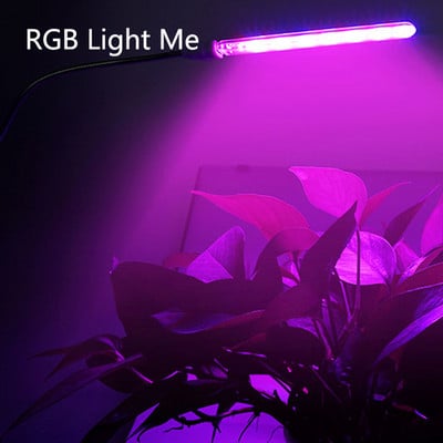 Led Plant Grow Light Tube Paindlik USB Grow Light Täisspekter Punased Lilled Seemikud Kasvuhoone Kasvuvalgustid