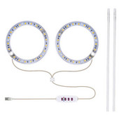 Augu audzēšanas gredzenu lampa iekštelpu pilna spektra gredzens LED augu augšanas gaisma 3 krāsu spektra augu augšanas gaismas gredzens iekštelpu augiem