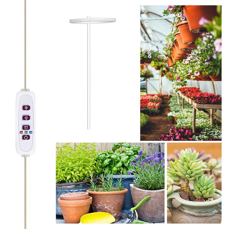 Augu audzēšanas gredzenu lampa iekštelpu pilna spektra gredzens LED augu augšanas gaisma 3 krāsu spektra augu augšanas gaismas gredzens iekštelpu augiem