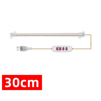 Beltéri LED-es növekedési lámpa USB időzítő növényi növénynövekedési lámpa 5 üzemmódban, állítható teljes spektrummal üvegházi növények zamatos virágaihoz