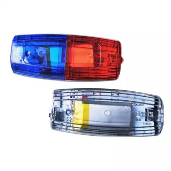 LED Червен Син Внимание Аварийна полицейска светлина Мигаща лампа за рамо USB акумулаторна предупредителна лампа за рамо Безопасно фенерче Задна лампа за велосипед