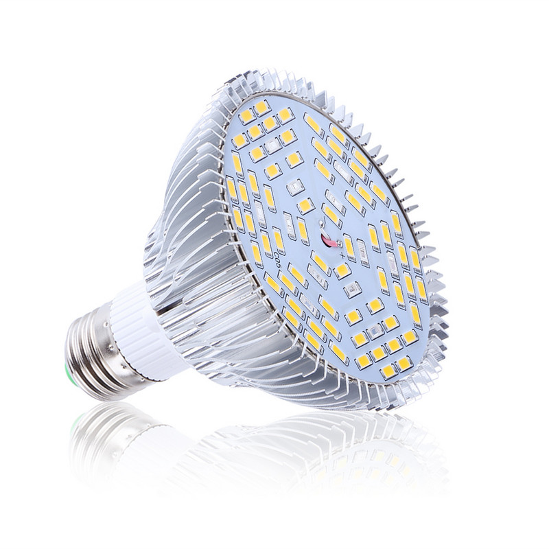 78 LED taime fütolamp 50 W kasvuvalgus täisspektriga sooja kasvu lambipirn lilleseemnete jaoks siseruumides kasvatamiseks