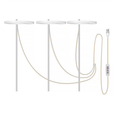 LED gaismas gredzens augšanas gaisma DC5V USB pilna spektra fitolampas audzēšanas lampas apgaismojums mājas augi stādi augšana ziedi iekštelpām