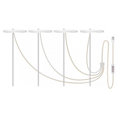 LED gaismas gredzens augšanas gaisma DC5V USB pilna spektra fitolampas audzēšanas lampas apgaismojums mājas augi stādi augšana ziedi iekštelpām