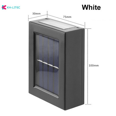 1/2PC Lampă solară de perete în aer liber grădină de uz casnic Lampă de perete rezistentă la apă Iluminare în sus și în jos gard de grădină Iluminat decorativ în aer liber