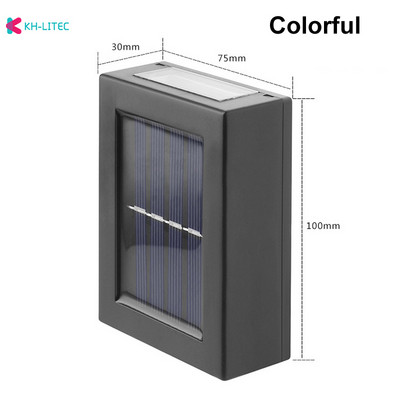 1/2PC Lampă solară de perete în aer liber grădină de uz casnic Lampă de perete rezistentă la apă Iluminare în sus și în jos gard de grădină Iluminat decorativ în aer liber