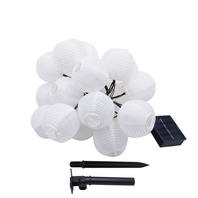 Lanternă impermeabilă șir de lumini solare 6,5 m 30 LED-uri Ghirlandă în aer liber pentru terasa Lampă cu energie solară de Crăciun pentru decorarea grădinii