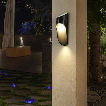 KHLITEC LED Слънчева енергия Сензор за микровълнова фурна Стенна лампа 15 LED Външна водоустойчива енергия Уличен двор Пътека Домашна градина Охранителна лампа