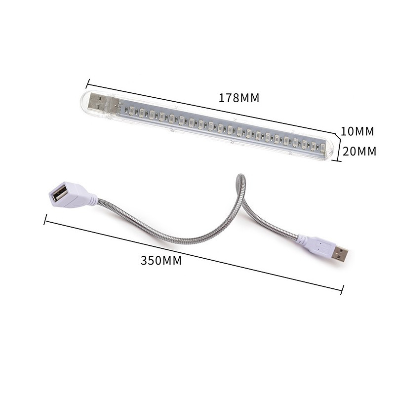 USB Plant Grow Light Tube LED beltéri hidroponikus virágos növénytermesztő lámpa 10W 14vörös 7kék DC5V teljes spektrum