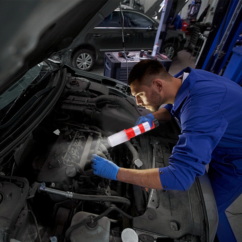 2db LED-es mágneses elemlámpa vészhelyzeti útszéli jelzőlámpák Levehető állvány jelzőfény biztonsági villogó fény figyelmeztető jelzés SOS lámpák