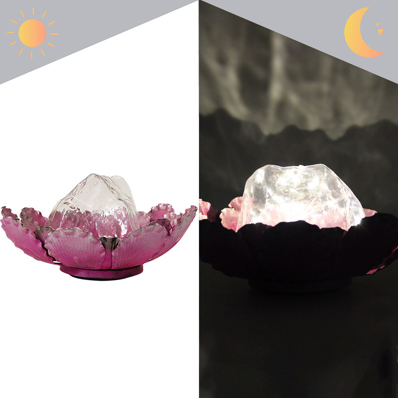 Ar LED saules enerģiju darbināma ziedu gaisma mākslīgā lotosa formas peldošā strūklaka dīķis dārzs baseins nakts mājas dekorēšana saules baseina lampa