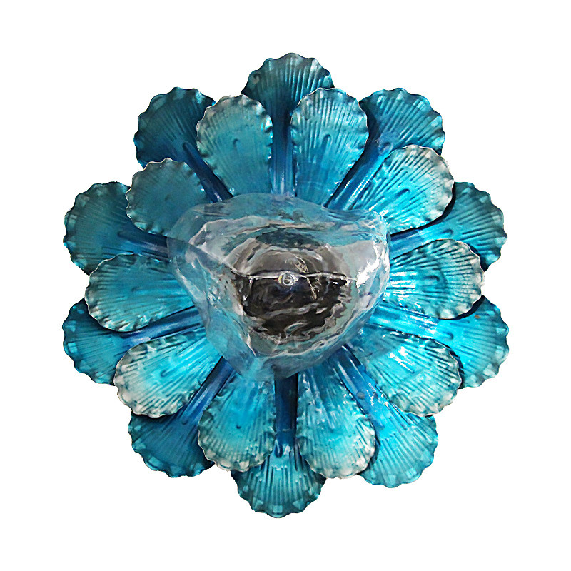 Ar LED saules enerģiju darbināma ziedu gaisma mākslīgā lotosa formas peldošā strūklaka dīķis dārzs baseins nakts mājas dekorēšana saules baseina lampa