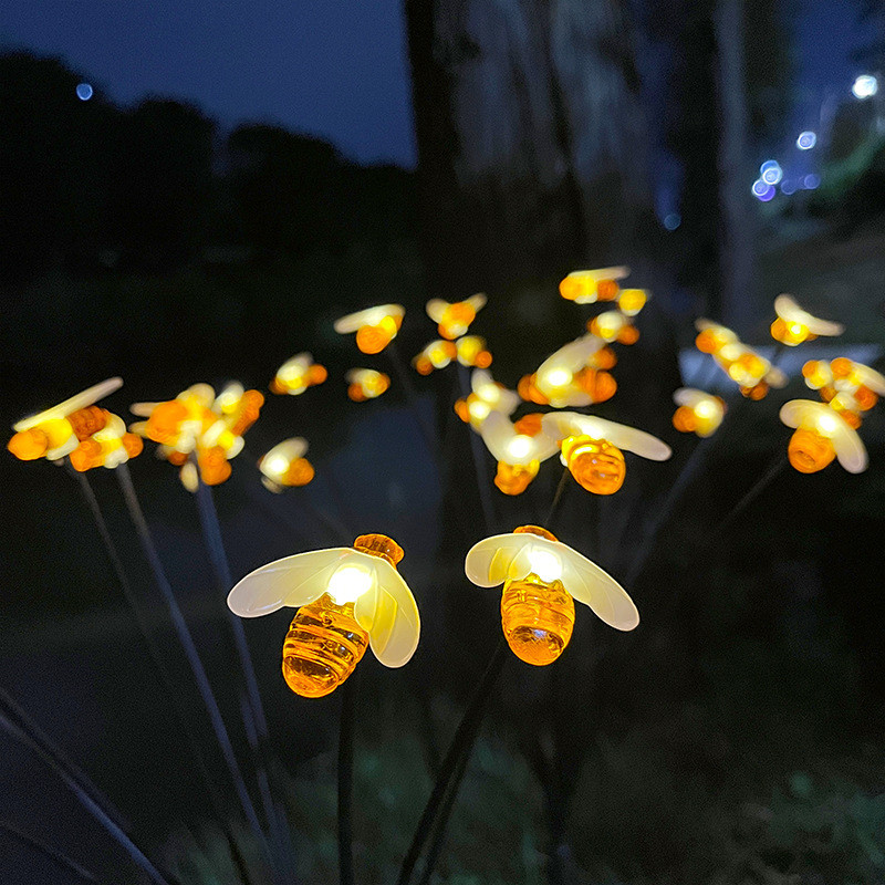 Saulės LED šviesa Lauko sodo apdaila Kraštovaizdžio šviestuvai Fejerverkai Bičių lempa Vejos kiemas Kiemas Kaimo namas Terasa Balkono Dekoras