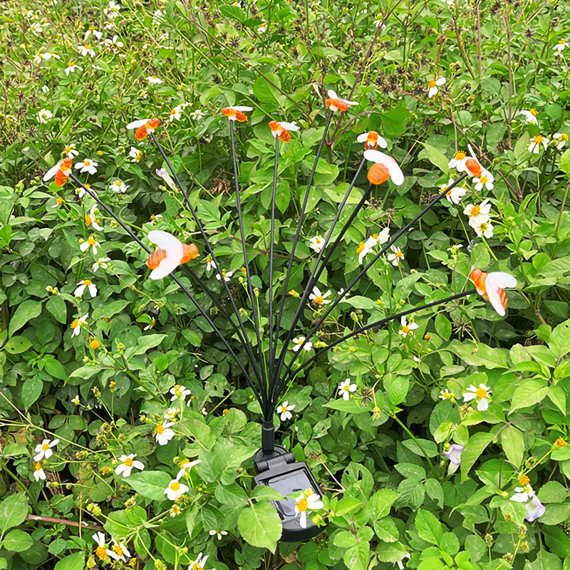 Saulės LED šviesa Lauko sodo apdaila Kraštovaizdžio šviestuvai Fejerverkai Bičių lempa Vejos kiemas Kiemas Kaimo namas Terasa Balkono Dekoras