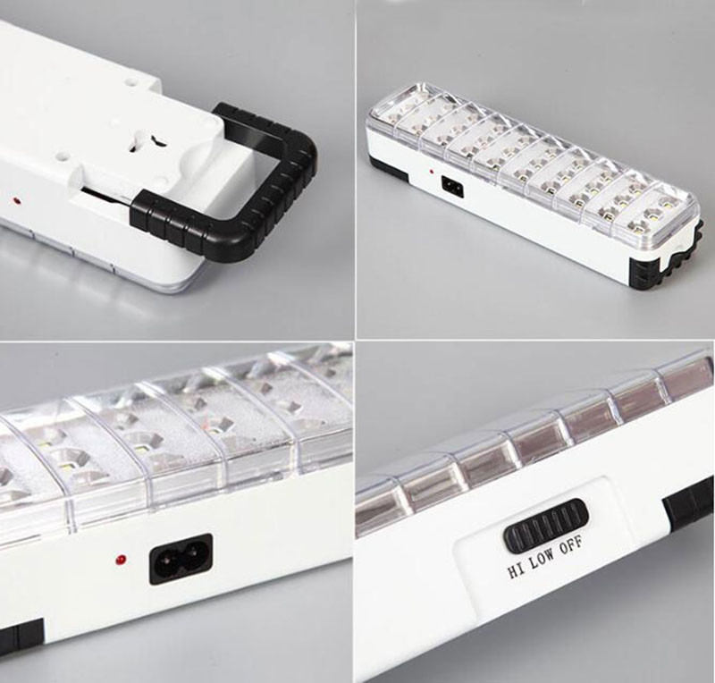 LED vízálló vészvilágítás zseblámpa mini 30 LED 2 módú újratölthető vészvilágítás lámpa otthoni tábor kültéri használatra