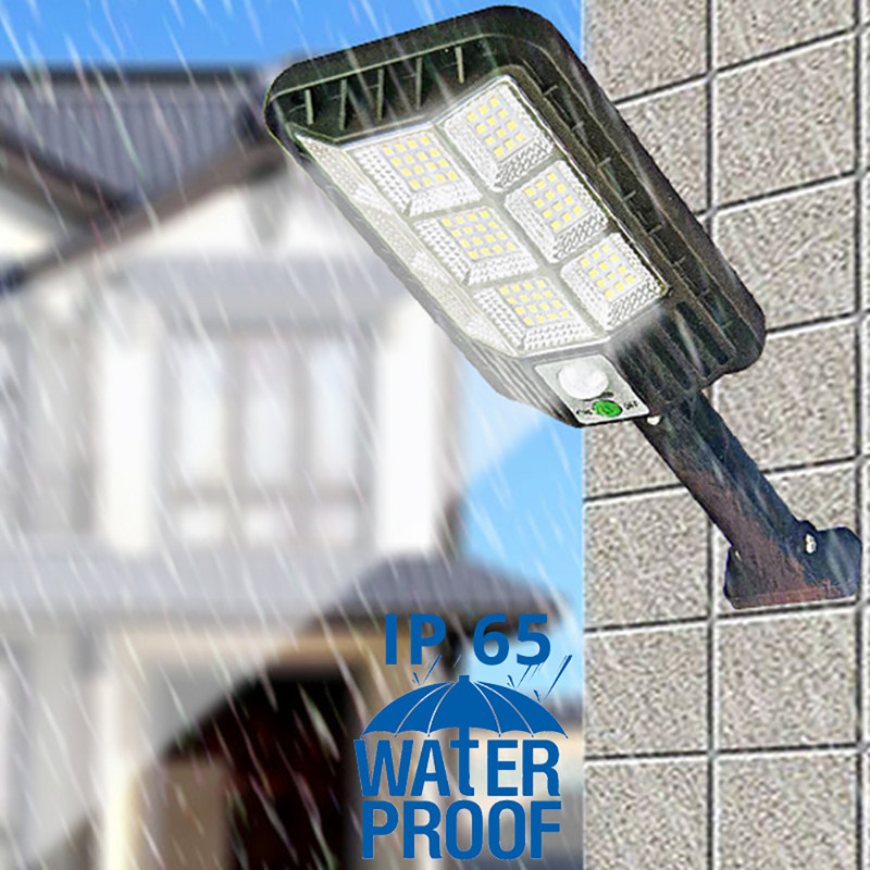 2000 W napelemes kültéri lámpa 360 COB Erőteljes napelemes lámpa mozgásérzékelő, 3 üzemmódú vízálló napelemes kerti utcai lámpa