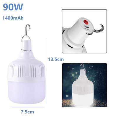 LED аварийни светлини USB външна преносима закачаща се акумулаторна лампа за палатка Барбекю Лампа за къмпинг Начало Декорация за вътрешен двор Веранда Градина