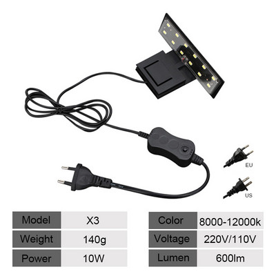 Led akváriumi fény távirányító színes változó akváriumi lámpa vízi fény tereprendezés akril vízálló fény búvárlámpa