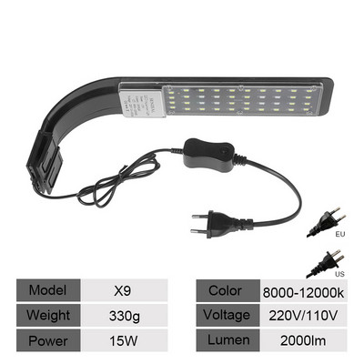 Led akváriumi fény távirányító színes változó akváriumi lámpa vízi fény tereprendezés akril vízálló fény búvárlámpa