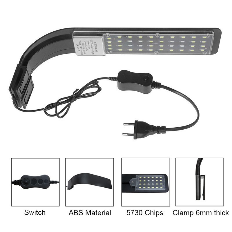 Led akváriumi fény távirányító színes változó akváriumi lámpa vízi fény tereprendezés akril vízálló fény búvárlámpa