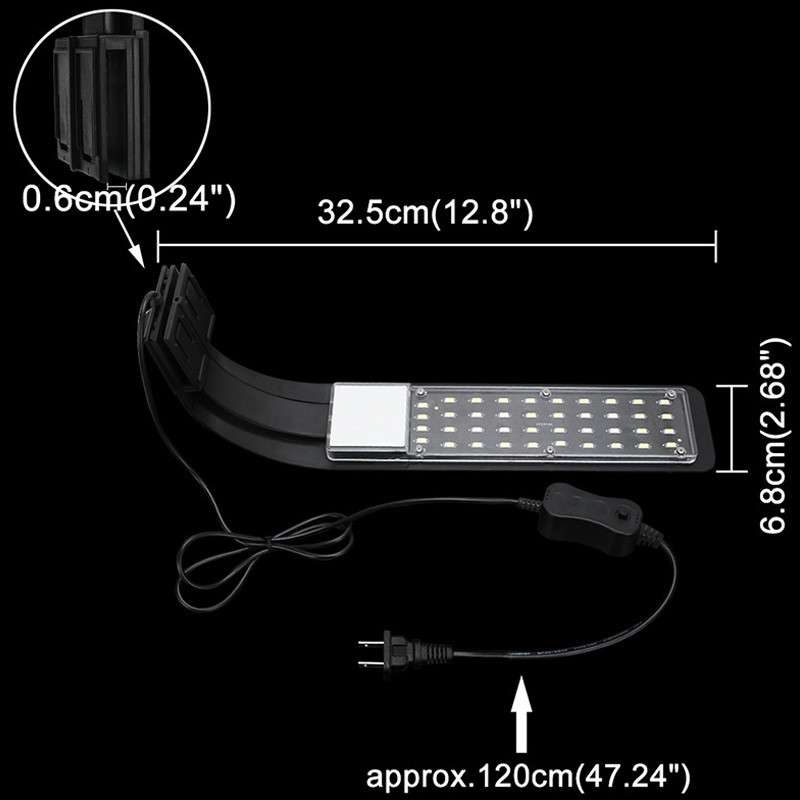 Led akváriumi fény távirányító színes változó akváriumi lámpa vízi fény tereprendezés akril vízálló fény búvárlámpa