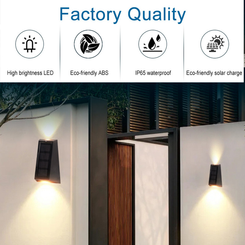 Lumini solare de perete RGB Ip65, impermeabile, în aer liber, care schimbă culoarea, decorarea grădinii, lampă solară, lumină de gard, scară.