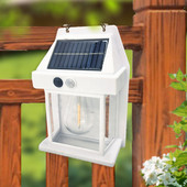 Lampă solară cu LED IP65, impermeabilă, în aer liber, lanternă solară, cu detectare a corpului vilă, lampă mică de perete pentru calea vilă în aer liber