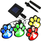 4 buc/Set Lumini solare cu imprimare labei Urs Câine Pisică Animale Lumini pentru grădină Lampă cu labe Calea peluza Curtea Decorații în aer liber Amprenta picioarelor LED