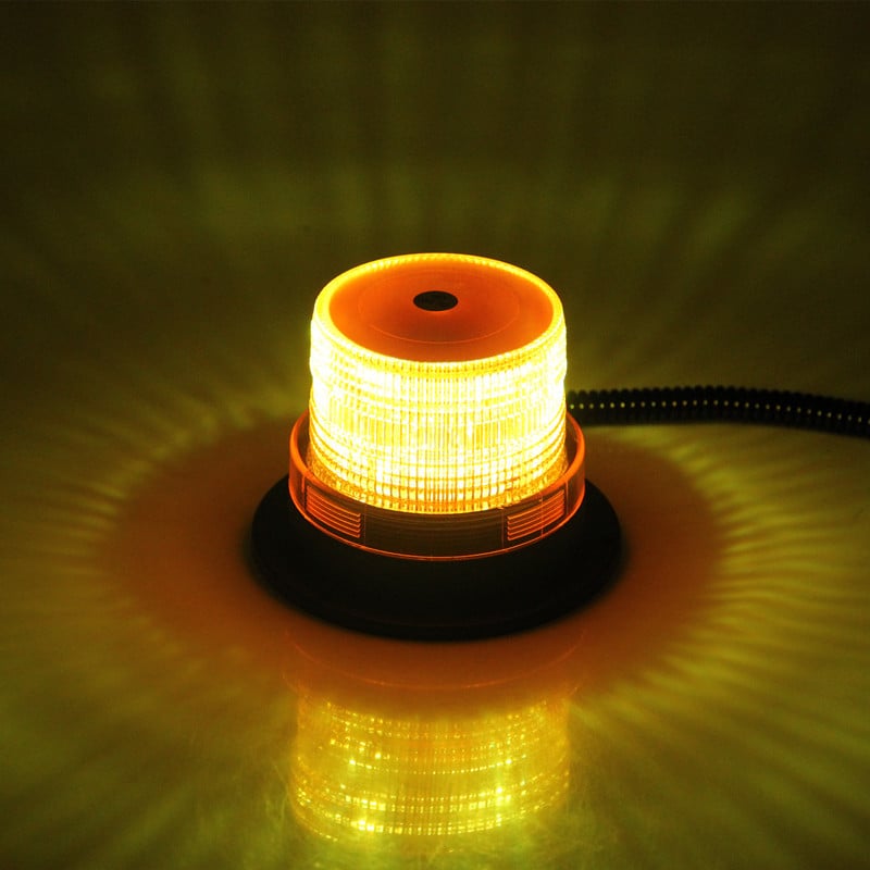 4 ιντσών θόλος 12 LED μαγνήτης βάσης κατασκευής οχήματος αυτοκινήτου προειδοποιητικός στροβοσκοπικός φάρος πορτοκαλί κόκκινο μπλε φώτα αστυνομίας που αναβοσβήνουν