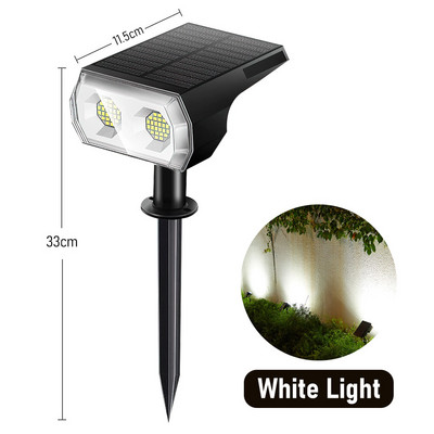 48 LED-st päikeseenergiaga muruvalgustit välistingimustes kasutatavad maastikuprožektorid IP65 veekindlad, täiustatud päikeseenergiaga seinavalgustid, dekoratiivsed villad