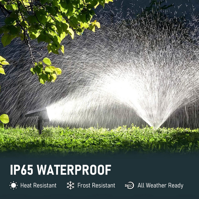 48 LED-st päikeseenergiaga muruvalgustit välistingimustes kasutatavad maastikuprožektorid IP65 veekindlad, täiustatud päikeseenergiaga seinavalgustid, dekoratiivsed villad