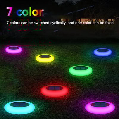 Lumini solare subterane, gradina de gradina, atmosfera de decor cu LED-uri rezistente la apa de culoare, lumini pentru gazon si prize de pamant