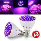 3 buc LED Grow Bec cu spectru complet E27 E14 GU10 MR16 220V Lampă hidroponică cu efect de seră Grow Light pentru plante de interior Phyto Flower Lamp