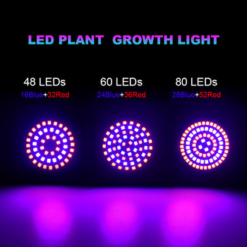 3 τεμ. LED Grow Full Spectrum Bulb E27 E14 GU10 MR16 220V Greenhouse Hydroponic Lamp Grow Light For Indoor Plant Phyto Flower Lamp